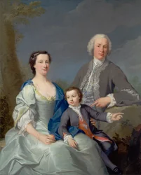 Sir Robert und Lady Smyth mit ihrem Sohn Hervey